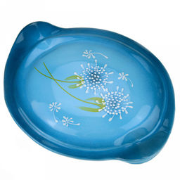 Лоток для запекания керамический "Трапеза" 2,2л, 30х22х11,5см, "Расторопша", средний, овальный, с ручками, с крышкой (Россия)