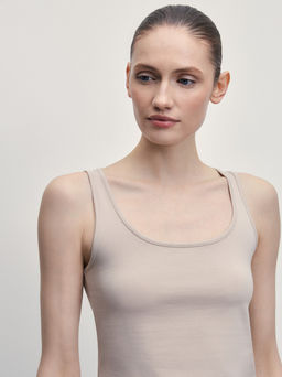 Базовый топ из эластичного хлопка / Zarina  фото 6