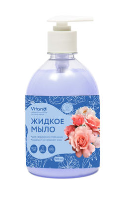 VITANO жидк.мыло 500мл с дозатором Цветочное ассорти Голубой