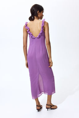 Vestido efecto arrugado con ribete de volantes - H&m фото 6
