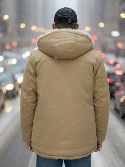 Парка мужская зимняя удлиненная с мехом хаки цвета 8753G - Mtforce фото 19