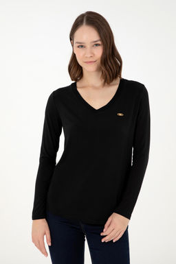 Женский черный свитшот Неожиданная скидка в корзине