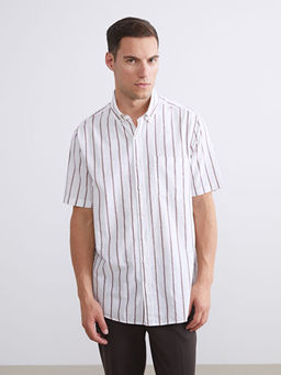 Regular Fit ?izgili Erkek G?mlek