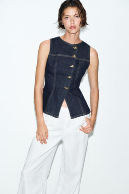 CHALECO Z1975 ENTALLADO DENIM / Azul - Zara фото 4