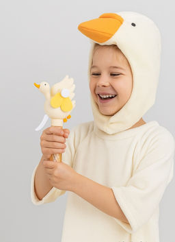 Портативный механический ручной вентилятор Funny goose, white