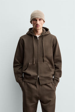 HEAVYWEIGHT HOODED ZIP-UP SWEATSHIRT ORIGINS - Zara фото 2