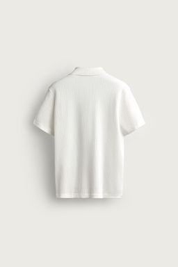 POLO REGULAR FIT ESTRUCTURA CALADOS / Blanco roto - Zara фото 6