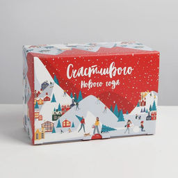 Коробка складная Зимний город, 22 15 10 см - Дарите счастье фото 4