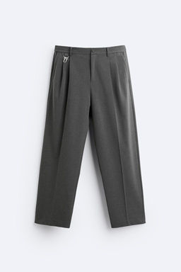 WIDE-FIT PLEATED TROUSERS - Zara фото 6