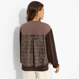 Свитшот с эффектом многослойности, Стиль по-взрослому (браун, нью) - Charutti фото 5