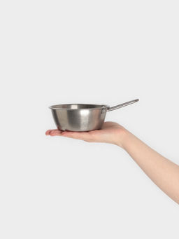 Сотейник для подачи Hanna Knövell Vanha, 400 мл, d=13.5 см, h=5 см, нержавеющая сталь, серебристая