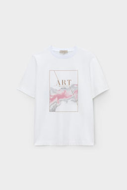 ЕВТ 3311/белый(розовые цветы) фуфайка жен