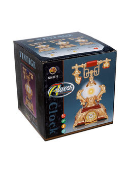 Часы-светильник "Ретро телефон", синий, с будильником, 28.5 х 18 х 18 см