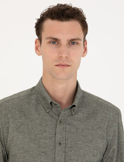 Ye_il Slim Fit Uzun Kollu G_mlek