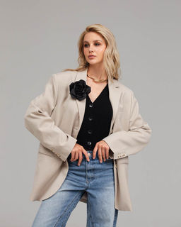 Авторская атласная Брошь цветок