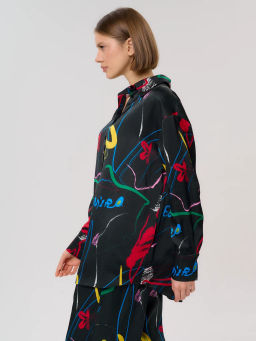 Рубашка женская 12421-33045 multicolor - Eleganzza фото 10