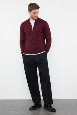 TRENDYOL MAN Lacivert Regular Fit Pamuklu Yar?m Bal?kc? Fermuarl? Yaka Smart Triko Kazak TMNAW23KZ00215 - Trendyolmilla фото 2