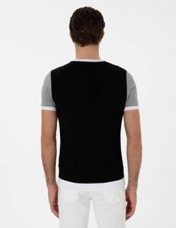 Siyah Slim Fit Triko H_rka - Cacharel фото 5