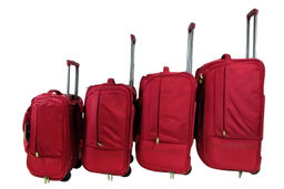 Дорожная сумка на колесах (комплект из 4-х) арт. 67018 Бордовый