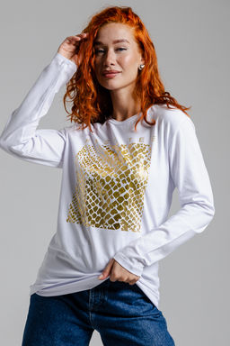 8519 Футболка с длинным рукавом женская