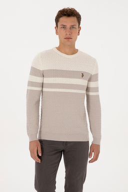 Erkek Slim Fit Bisiklet Yaka Ta_ Kazak