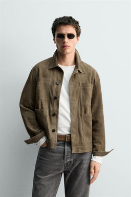 LIMITED EDITION LEATHER SUEDE JACKET WITH POCKETS - Zara фото 10