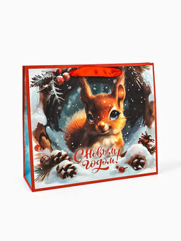 Цена за 2 шт. Пакет подарочный новогодний «С Новым Годом», 30×9×25.5 см
