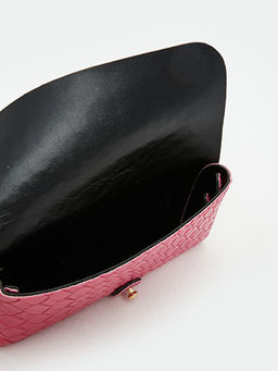 Deri G?r?n?ml? Kroko Desenli Kad?n C?zdan