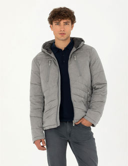 Gri Kap__onlu Dolgulu Spor Mont - Pierre cardin фото 3