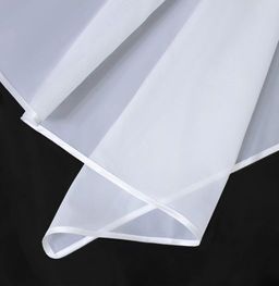 Готовые шторы арт. 0037/Б/пр, БЭЛЛА, цвет белый, занавеска, размеры 290 см ширина х 160 см высота из ВУАЛИ, на шторной ленте - Haft фото 2