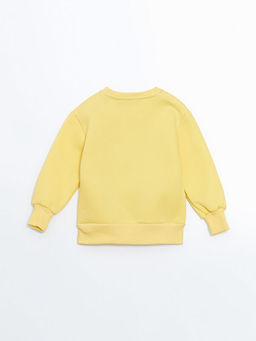 Bisiklet Yaka Bask?l? K?z ?ocuk Sweatshirt - Waikiki фото 3