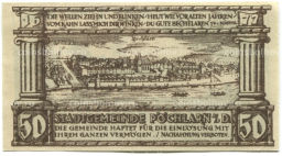 Банкнота 50 геллеров 1920 года Австрия  Пёхларн (нотгельд)