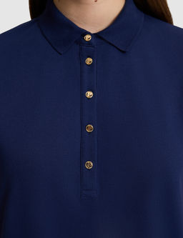 Lacivert Polo Yaka A Kesim _rme Elbise
