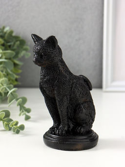 Подсвечник "Кошка" 17х10х8 см, чёрный