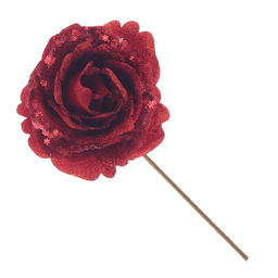 Цветок искусственный "Роза", L11 W11 H27 см