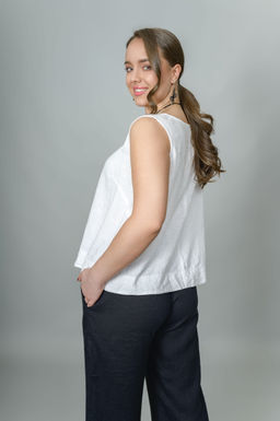 Топ 70% лен+ 30% вискоза