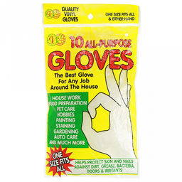 Перчатки виниловые, нестерильные, неопудренные, 5 пар/10 штук, цвет прозрачный, в пакете (Китай)