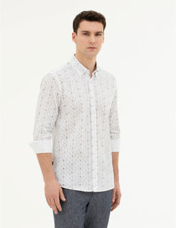 Lacivert Slim Fit Uzun Kollu G_mlek