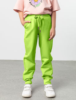 Брюки из премиального футера с золотистой фурнитурой