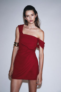 OFF-THE-SHOULDER DROP SLEEVE MINI DRESS - Zara фото 2