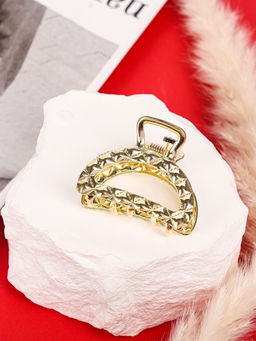 Цена за 6 шт. Крабик для волос «Карэн», дуга, 4 см, золото