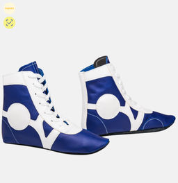 БЕЗ УПАКОВКИ Обувь для самбо Rusco SM-0102, кожа, синий