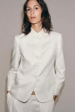 BLAZER LINO 100% ZW COLLECTION / Blanco - Zara фото 4
