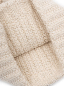 Шапка жен. пух енот+шерсть+виск LB-N88067 cream
