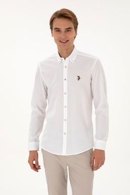 Erkek Beyaz Uzun Kollu Basic G_mlek Sepette S_rpriz _ndirim - U.s. polo assn фото 8