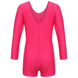 Купальник гимнастический Grace Dance, с шортами, с длинным рукавом, р. 42, цвет малина  фото 4