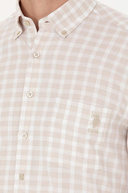 Мужская рубашка в клетку с камнем - U.s. polo assn фото 21