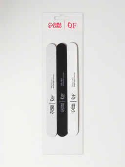 Цена за 2 шт. Набор пилок для ногтей, прямых, 100/180, 180/200, 200/240 грит, 18 см, 3 шт.