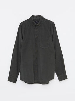 Regular Fit Uzun Kollu Kadife Erkek G?mlek