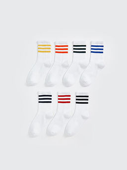 ?izgili Erkek ?ocuk Soket ?orap 7li